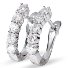 Superior sparkle white color 1 CT diamond moissanite girls engagement Stud White Gold Jewelry for fashion Earrings