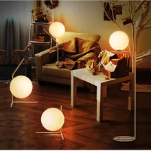 Постмодерн Стиль Lampen настольная лампа белый стеклянный шар нержавеющая сталь стол светло золотой современный Nordic освещение Desinger магазин