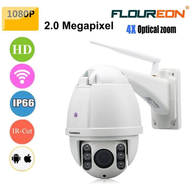 FLOUREON 1080P Wireless IP Camera 2.8 12mm H.264 CCTV Security camera Wifi 4XZOOM IR CUT