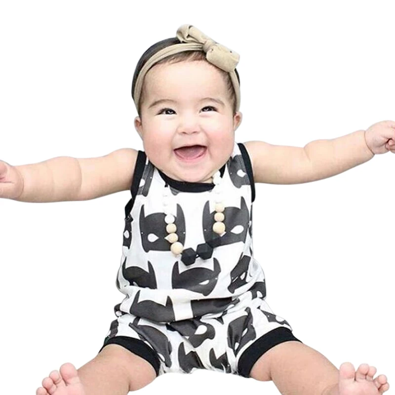 

Baby rompers Infant Boys Girls Romper Kids Batman Sleeveless Outfits Summer Cotton Jumpsuit Clothes DS40