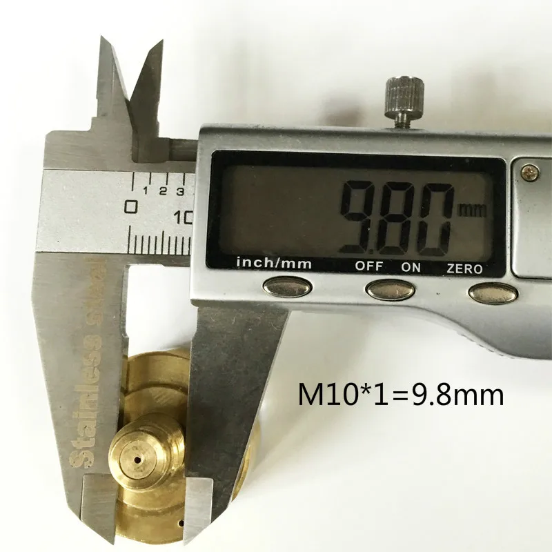 Медный мини манометр M10 * 1 G1/8 дюймов 350 бар черный и белый циферблат ED 28 мм|Клапан| |