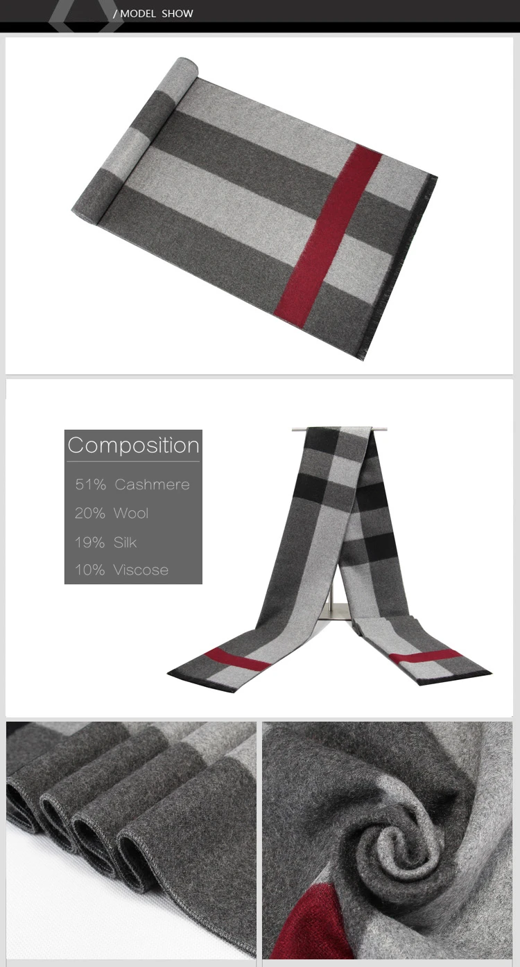 mens scarf for summer 2017New Plaid Men Scarf Warm Winter Scarf Unisex Men Blanket Shawls Soft Cashmere Scarf Scarves Large Luxury Brand Drop Shipping man scarf