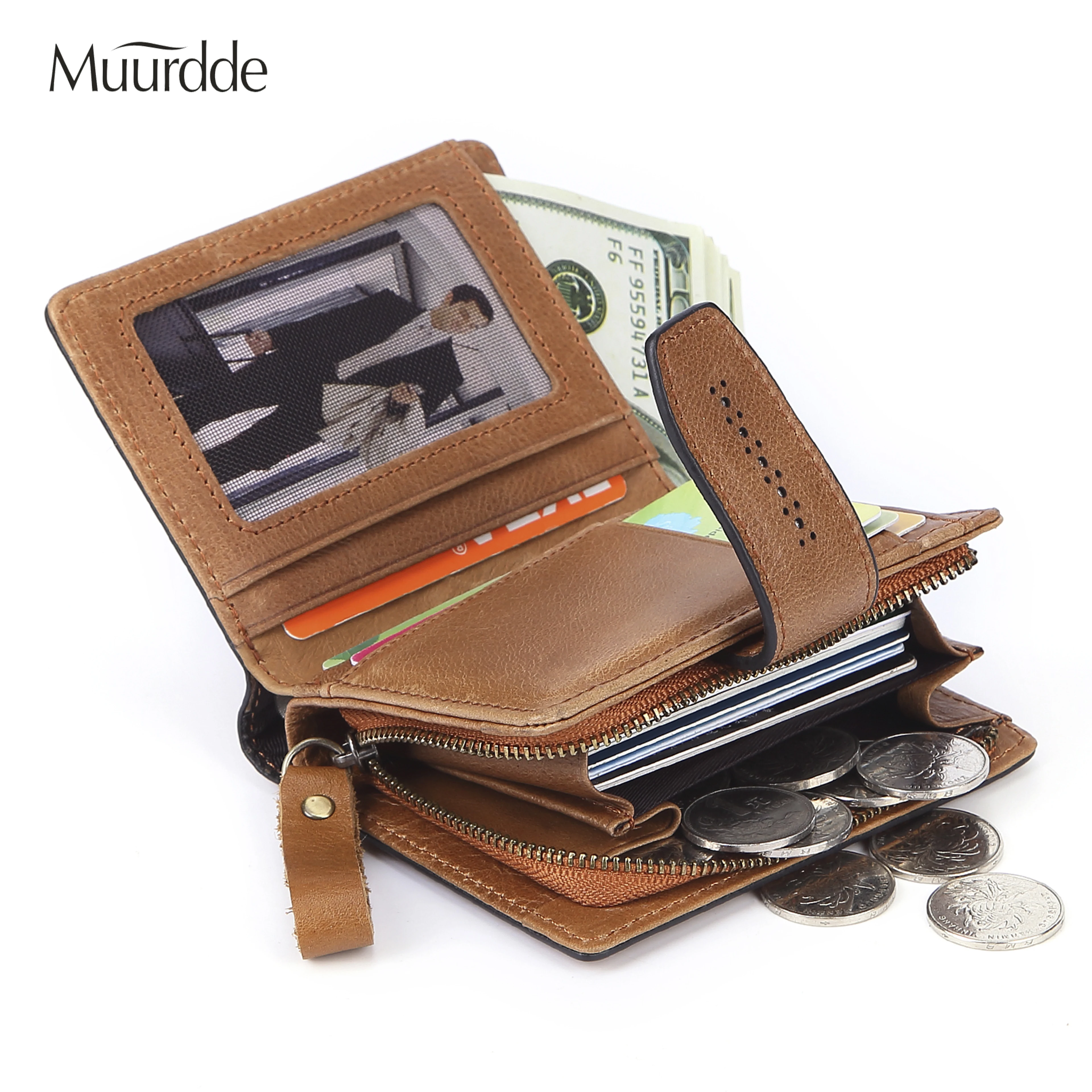 Продажа 2019 Muurdde RFID Модный женский кошелек и кошельки из натуральной кожи, кошелек для монет, женский маленький кошелек, сумка для денег