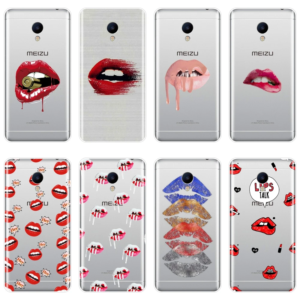 

For Meizu M6 M6S M6T M5 M5C M5S M3 M3S M2 Case Silicone Soft Sexy Lips Lipstick Back Cover For Meizu M6 M5 M3 M2 Note Phone Case