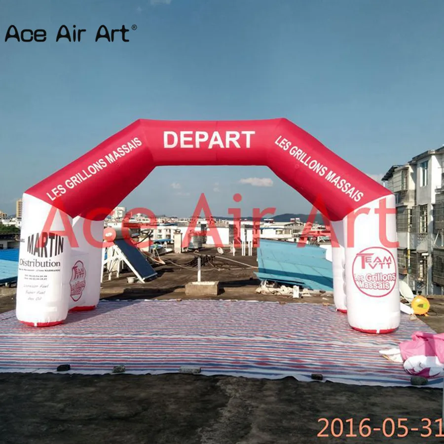 

6x3.8 m standing inflatable start finish line race arch for France outdoor sports by most profession supplier Ace Air Art