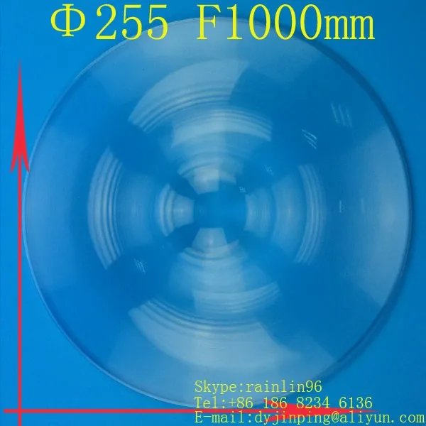 Диаметр 255 мм фокусное расстояние 1000 мм линза Френеля Солнечный концентратор линза солнечная энергетическая линза