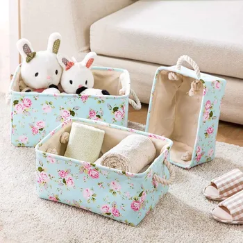 

OTHERHOUSE Desktop Storage Basket Toy Cosmetic Books Sundries Storage Box Case Underwear Organizer Snacks Container Waterproof