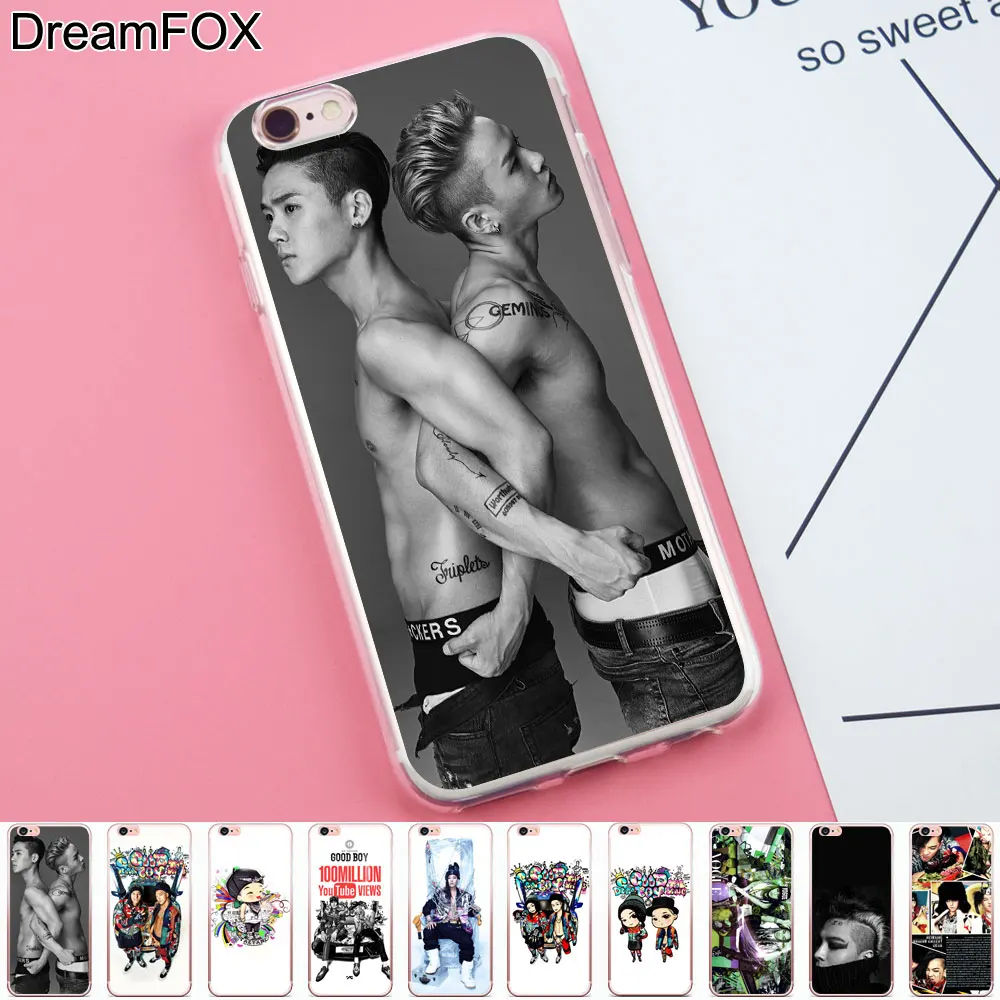 DREAMFOX K105 G Dragon Taeyang Soft TPU Silicone Case Cover For Apple iPhone 11 Pro X XR XS Max 8 7 6 6S Plus 5 5S SE 5C 4 4S |