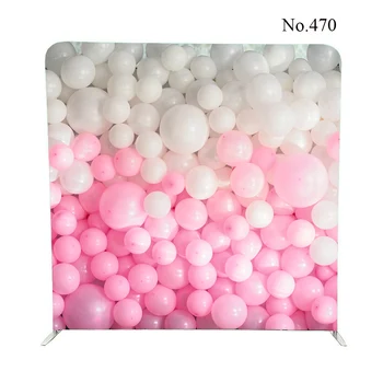 

No.470 wedding decoration wall from white and pink balloons pillow case backdrop with stand