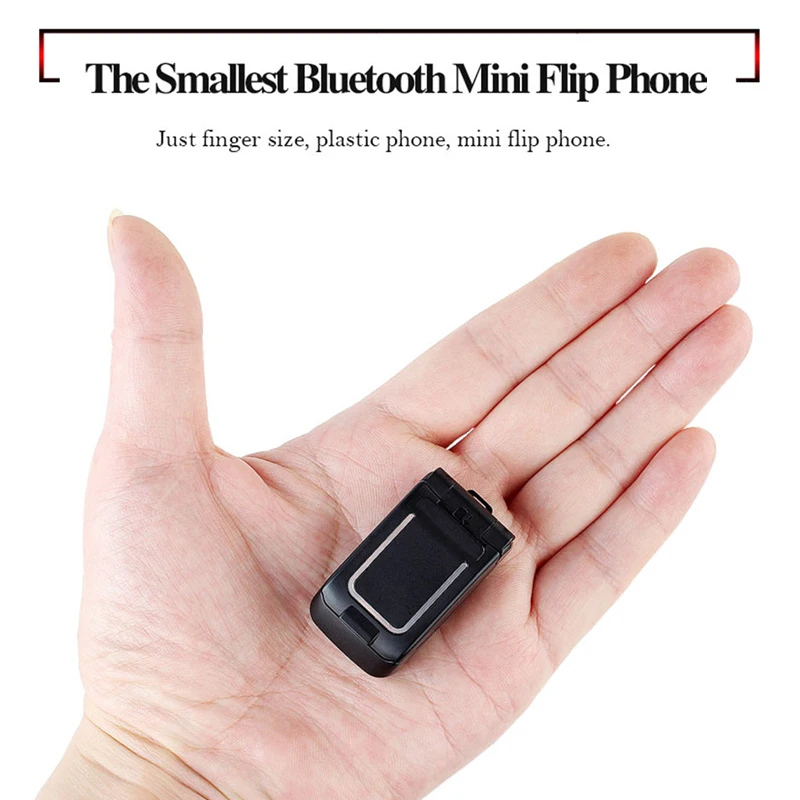 Супер мини флип мобильные телефоны беспроводной Bluetooth Dialer handsfree Мобильный