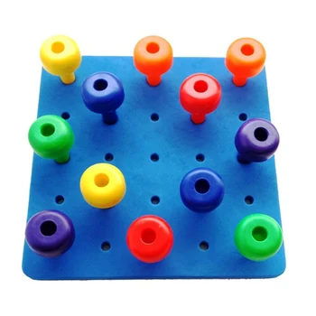 

New Educational Montessori Children Puzzle Peg Board Baby Toys Mushroom Nails Kids Jigsaw Toys Gifts