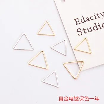 

DIY handmade jewelry accessories gold plating color year geometric triangle earrings materials