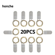 20 шт 1 м CR2032 батареи Хэллоуин цвет фея светодиодный светильник для праздника Рождество гирлянды занавески украшения