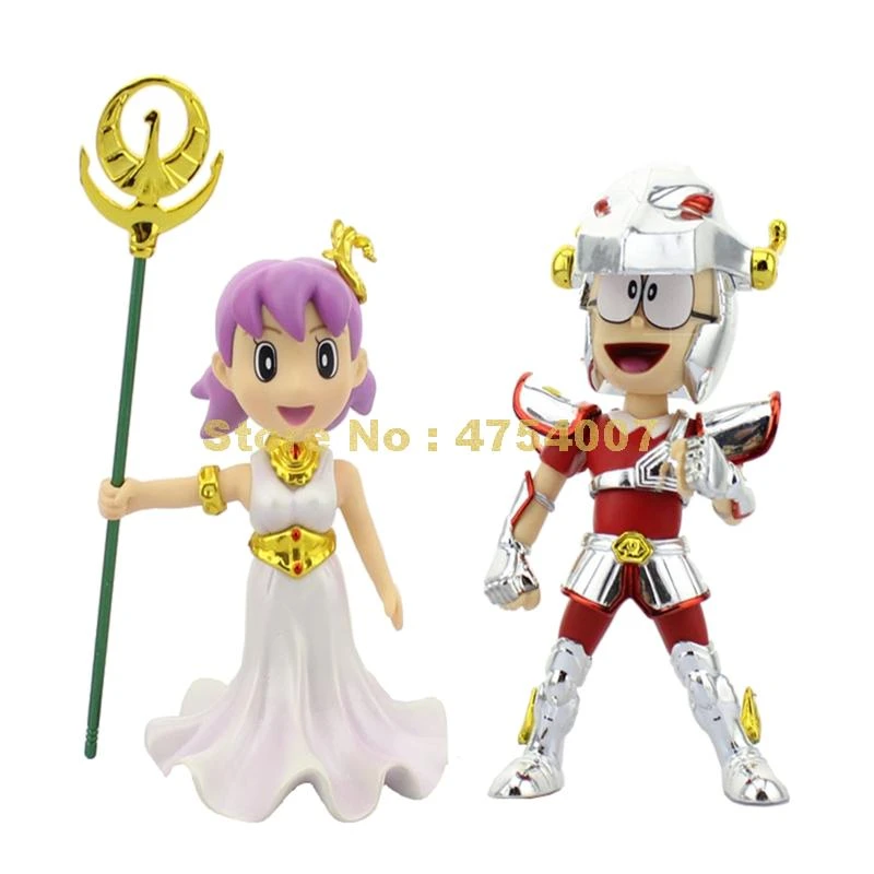 Doraemon Cos Saint Seiya Pegasus Athena Cosplay Nobita Nobi Minamoto Shizuka 13cm Pvc Action Figures Doll Toy Action Figures Aliexpress