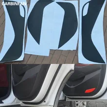 Аксессуары углеродного волокна двери автомобиля Защита дыхание пленка Anti-kick подставка для 4 двери 4 шт./компл. для hyundai Tucson