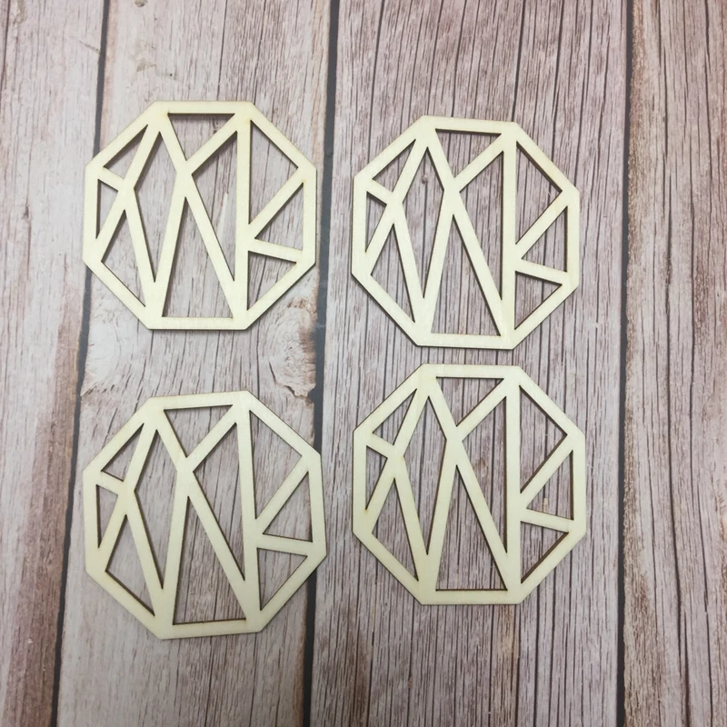 

laser cut coasters set of 4 geometric octagonal