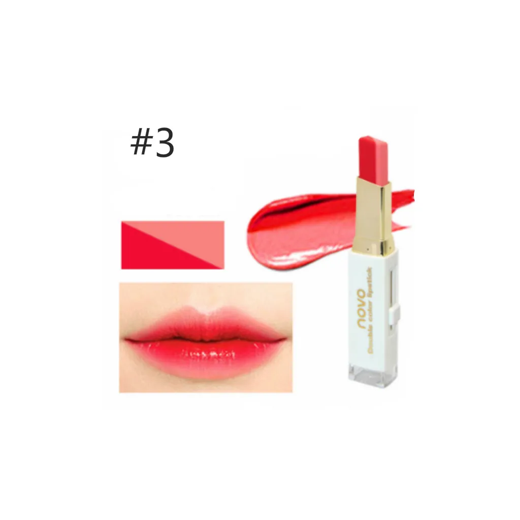 Dual Color Lipstick Moisturizing Gradient Color Fashion Makeup Lip Blam Waterproof & Long Lasting Works Especially Well