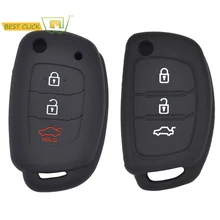 Silicone voiture Clé Case cover Fit For Hyundai Tucson Elantra Sonata remote fob