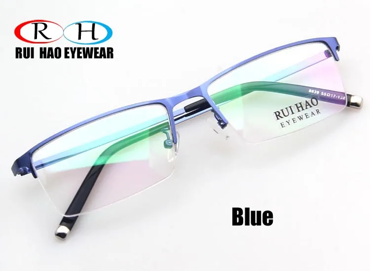 Руи Хао очки Оптические для мужчин нержавеющая сталь оправа для оптических очков бренд прямоугольник рамки 8639