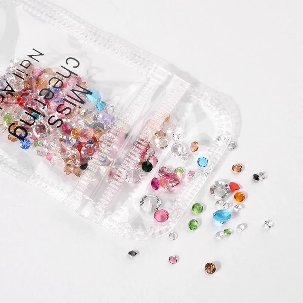 1 упаковка украшения для дизайна ногтей Стразы Кристалл смешанный размер стеклянные камни ювелирные изделия 3D Ногти Блестящие Маленькие стразы опал для ногтей