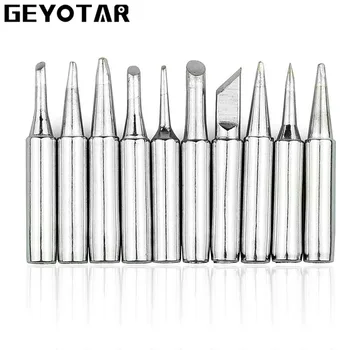 

GEYOTAR 10PCS/set Lead-free Solder iron tip 900M soldering iron tip for Hakko Rework Soldering Station Tool