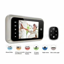 New 3.5″ LCD Color Screen Electronic Door Bell Viewer IR Night Door Peephole Camera Photo/Video Recording Digital Door Camera