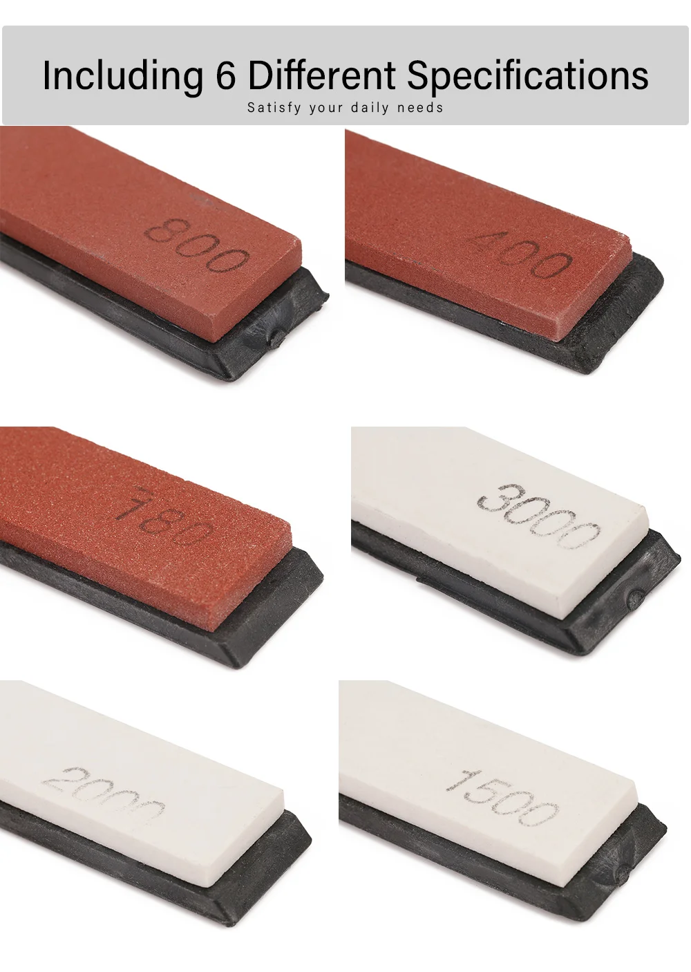 6PCS Portable Sharpening Stone for Kitchen Use