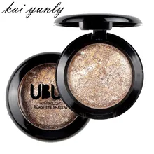 Kai yunly 1 шт. одноцветные запеченые мерцающие тени для глаз с металлическим отливом палитра теней для век набор косметика, макияж инструменты Sep 29