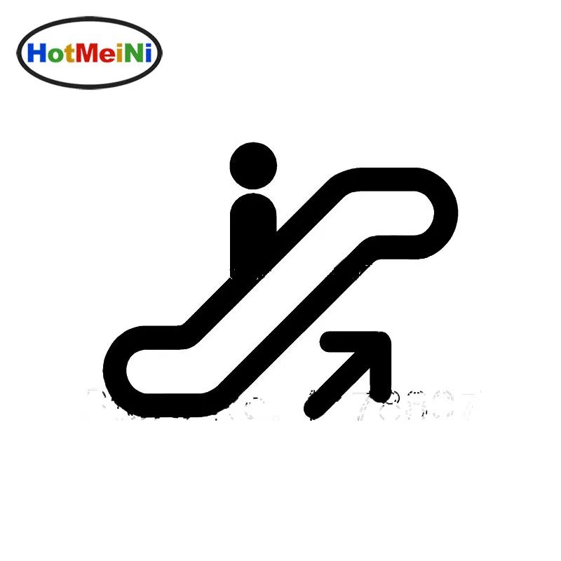 HotMeiNi Wholesale ESCALATOR Symbol Sticker Icon Vinyl for Car Rear Windshield Decal Business Elevator Stairs Automatic Fun | Автомобили и