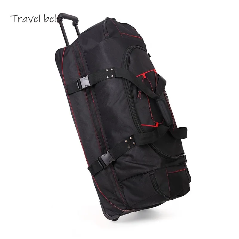 

High capacity oxford Travel Bags Spinner 36 inch shoulder Suitcase Wheels Men Rolling luggage Ice hockey protective gear bag