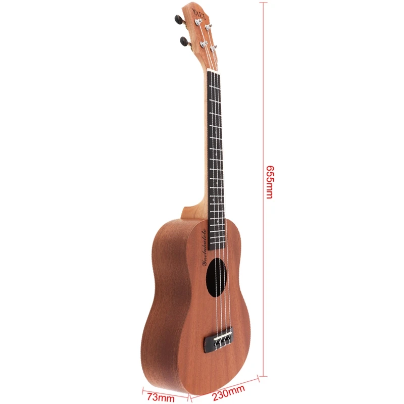 26 дюймов Гавайская гитара Акустическая гитара из Сапеле деревянная Гавайская гитара гавайская 4 струнная гитара