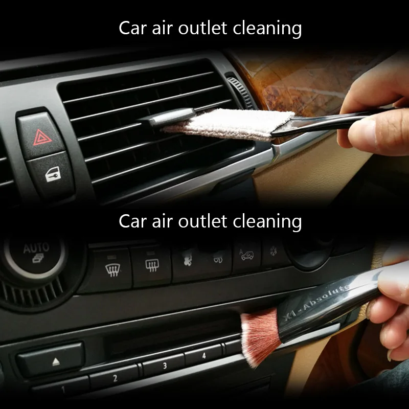 Onever двухсторонние многофункциональные модные чистящие щетки моющиеся Инструменты автомобильное сиденье Кондиционер панель зазор пыли удаляемая щетка