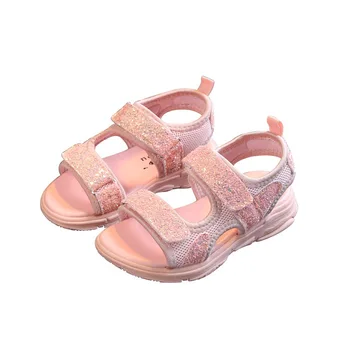 

Summer Baby Girl Breathable Anti-Slip Sequins Design Shoes Sandals First Walkers