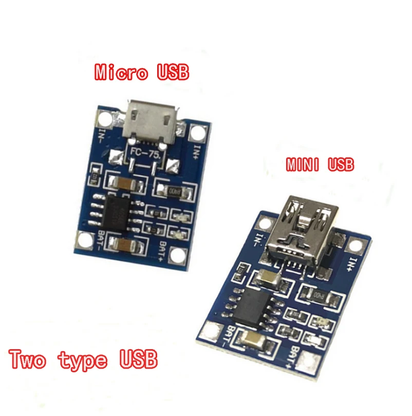 

5V 1A TP4056 18650 Lithium Battery Charging Board With Protection Charger Module for Arduino Diy Kit MICRO and mini USB