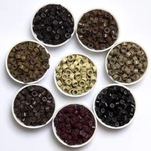 4,5x2,5x3,0 квасцы Micro Силиконовые Кольца Черный Белый Коричневый Micro кольцо с силиконовой линии 1000 единиц