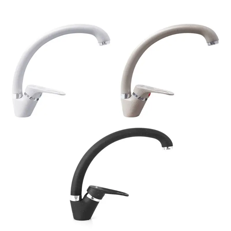 

F4113 28mm Kitchen Sink Faucet Cold And Hot Single Handle Swivel Spout Brass Water Sink Mixer Tap Color Options