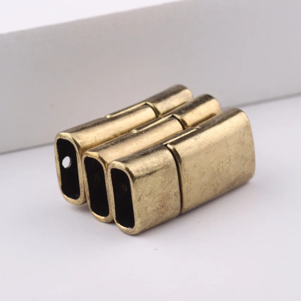 reidgaller 5pcs antique copper leather jewelry clasps bracelet end caps