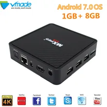 Vmade V96S Tv box Android 7.0 Allwinner H3 Quad-core 1G + 8G 4K smart tv box support IPTV Youtube WIFI media box Set-Top Box