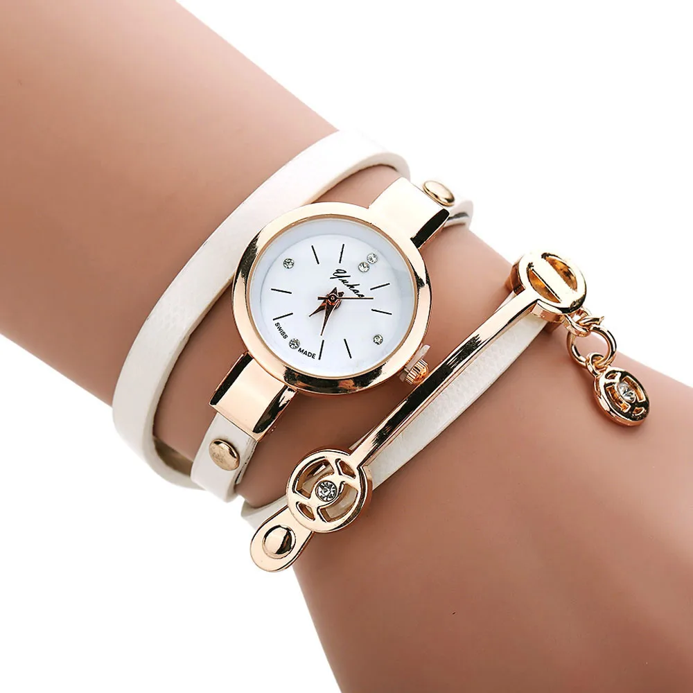 Женские часы-браслет, кварцевые женские часы с металлическим ремешком, Relogio Feminino Montre Femme relogio feminino, Прямая поставка - Цвет: White