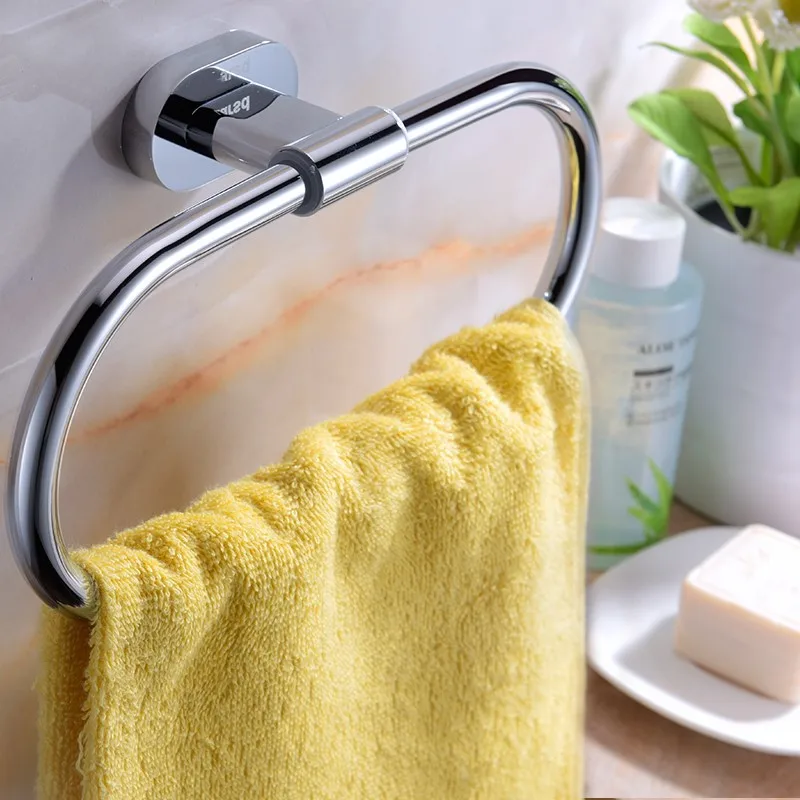 Wall Mount Brass Bath Shelf Towel Holder Towel Ring Hanging Towel