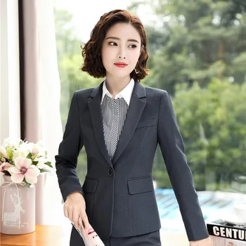 

High Quality Fabric 2018 Autumn Winter Long Sleeve Blazers and Jackets Coat Business Women Work Wear Female Tops Clothes Outwear