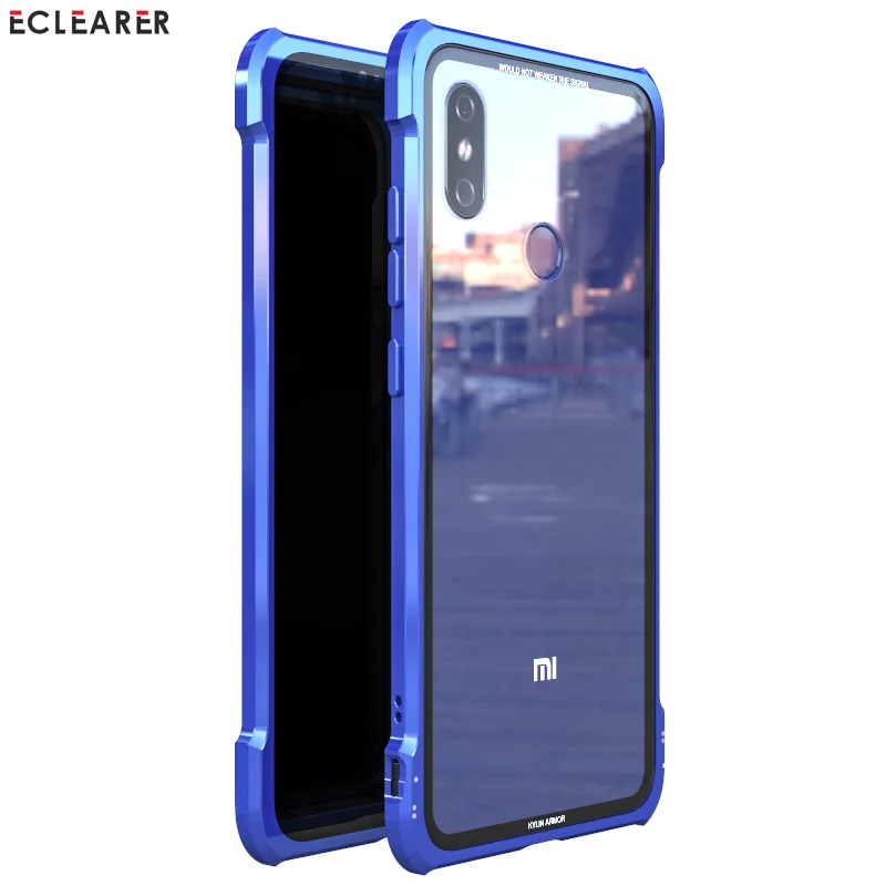 Алюминиевый металлический бампер+ чехол из закаленного стекла для Xiaomi mi 8/mi 8 Pro, роскошный противоударный чехол для Xiaomi mi 8 mi 8 Explorer