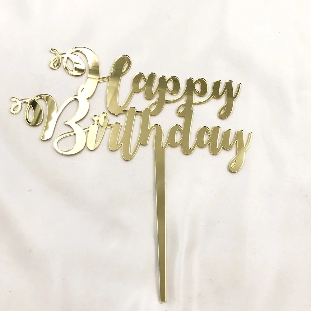 Personalised Cake Topper, Happy Birthday, Acrylic Cake Topper, Birthday party, Cake decoration, Party wood birthday cake topper