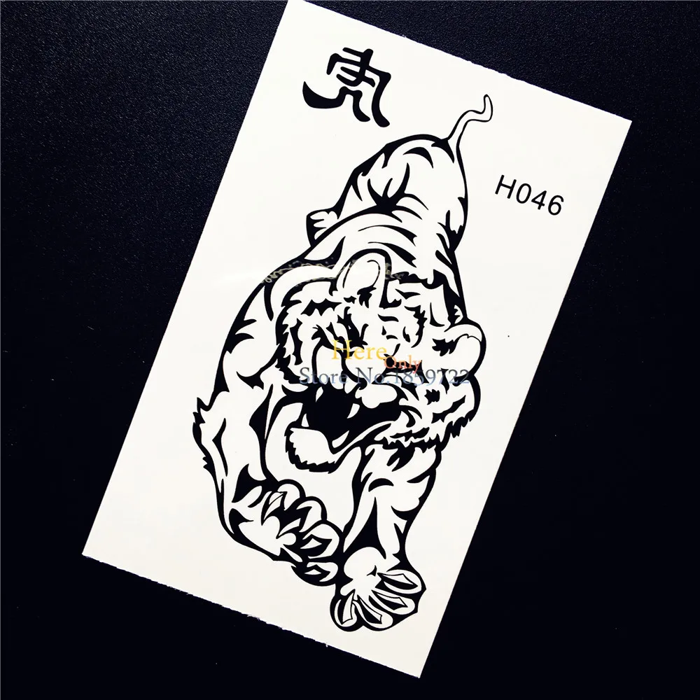 Pakai Keren Pria Desain Temporary Body Art Tattoo Palsu Hitam Pakai Keren Pria Desain Temporary Body Art Tattoo Palsu Hitam