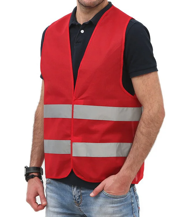 Reflective vest sanitation vest automobile traffic safety protection reflective clothing fluorescent clothing customization - Цвет: Красный