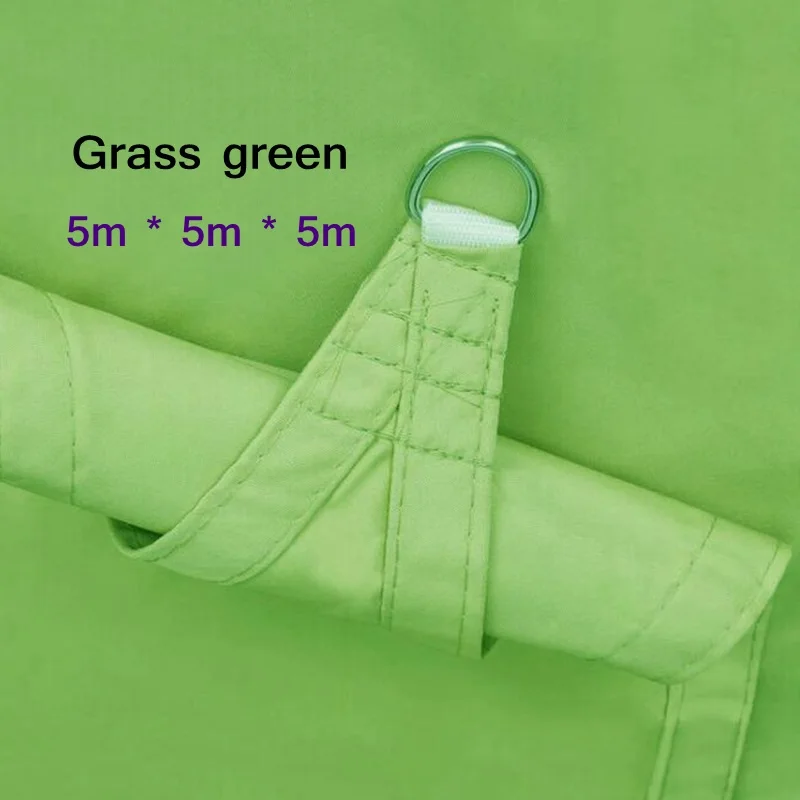 Polyester Outerdoor Rainproof Canvas Pool Sun Shelter Outdoor Canopy Garden Patio Shade Sail Awning Camping Shade Cloth - Цвет: Green-5x5x5