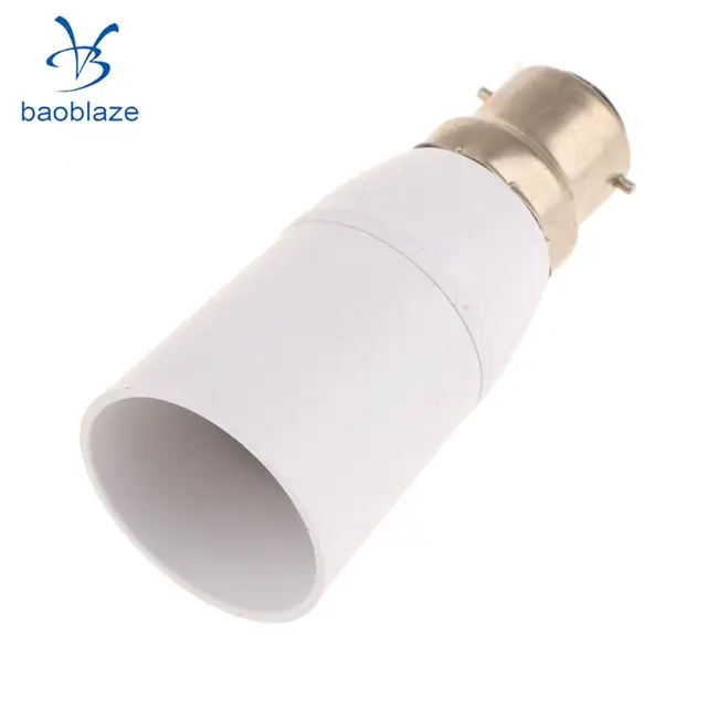 B22 to B22/E26 to E26/E27 to E27 Light Bulb Extension Socket Adapter