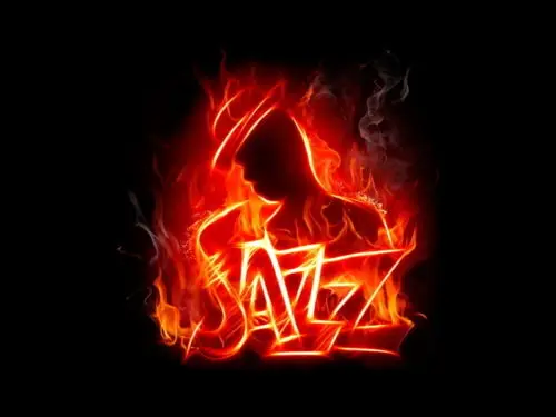 4990 Jazz Music Fire Flames Cool-Wall Sticker Art Poster For Home Decor Silk Canvas Painting