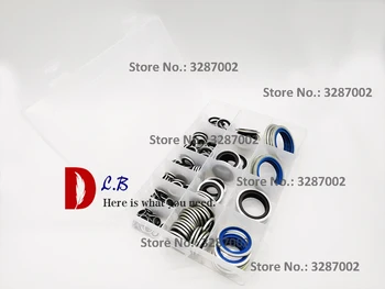

Metric 164pcs 14 sizes Bonded seal kit seals Self Centering rubber bonded washer seal boxes