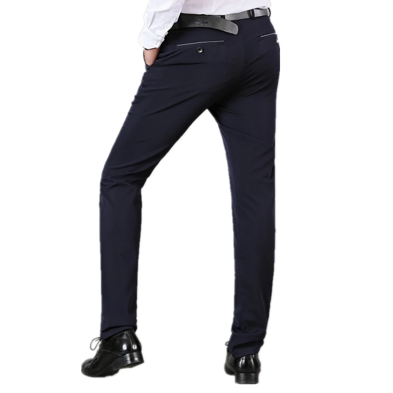 Деловые деловые штаны для мужчин офисные брюки Брендовые мужские повседневные Прямые мужские брюки мужские s Свадебные однотонные платья